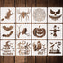 12 Pieces Halloween Stencils Reusable Plastic Halloween Theme Drawing Stencils for Painting on Wood Walls Fabrics Window, 7.9 Inches...