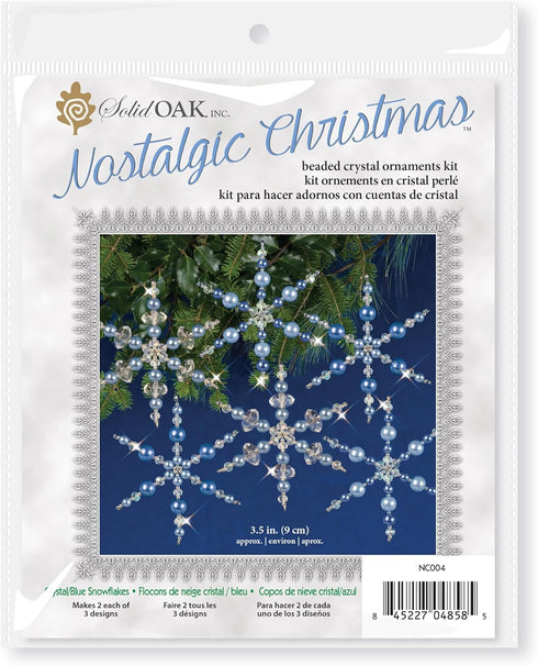 Solid Oak NC004 Kit Beaded Ornament Snowflakes Crystal/Black...