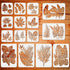 15 Pieces Tropical Leaf Stencil Reusable Fern Leaf Monstera Palm Leaf Turtle Leaf Painting Stencils for Painting Linoleum Floor Wall Wood Tiles Ce...