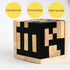 Wooden Brain Teaser Puzzle Cube: Cool Office Gadgets for Desk, Block Puzzles & Cube Puzzle for Adults and Teens | Educational Toy | 54 L-Shaped Pi...