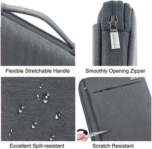 LANDICI 360° Protective Laptop Sleeve 13-14 Inch, Computer Bag Carrying Case for MacBook Air 13 M1/2022 M2, MacBook Pro 13/14 2021, Chromebook 14,...