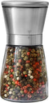 Pepper Grinder or Pepper Mill, Manual Salt Grinder Refillable with Adjustable Coarseness, Black Pepper Grinder Made of Stainless Steel, Himalayan ...