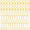 Keychain Rings for Crafts, Selizo 120pcs Gold Keychain Hardware Includes 60pcs Key Chain Hooks and 60pcs Key Rings for Keychains, Acrylic Blanks a...