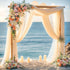 Wedding Arch Draping Fabric, 1 Panel 28" x 19Ft Champagne Sheer Backdrop Curtain for Ceremony, Party Ceiling Decor - Arch Decorations and Ceiling ...