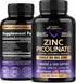 Zing Picolinate 50mg - Zinc Supplement with Copper, Vitamin D3 & B6 - Stomach Friendly | Slow Release Zinc - Immune Support & Skin Health - High A...