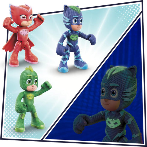 PJ Masks Night Time Mission Glow-in-The-Dark Action Figure Set, Preschool Toy for Kids Ages 3 and Up, 4 Figures and 1 Accessory...
