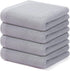 Kitinjoy 100% Cotton Waffle Weave Kitchen Dish Towels, 4-Pack Super Soft and Absorbent Kitchen Towels, 13 in x 28 in, Light Grey...