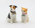 20781 Fine Porcelain Dog and Cat Salt and Pepper Shakers Set, 3-3/8" H...