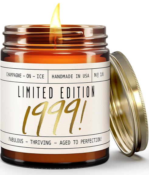 25th Birthday Gifts for Women - 'Limited Edition 1999' Soy Candle, w/Champagne on Ice I 25 Birthday Gifts for Women I 25th Birthday Gift for Her I...