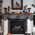 Hooqict Halloween Decoration Halloween Black Lace Spiderweb Fireplace Mantle Scarf Cover for Halloween Party Supplies 18 x 96 Inch...