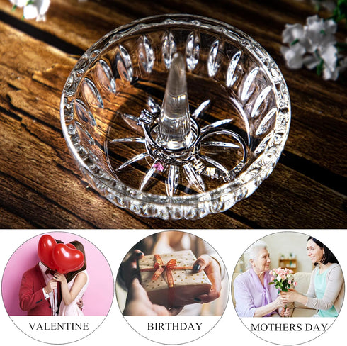 H&D HYALINE & DORA Crystal Ring Holder Dish...