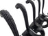 Claimed Corner Iron Scroll Coat Hooks - Wall Mounted Rustic Farmhouse Cast Iron DIY Coat Towel Hat Scarf Bag Hook - 5 Pack (Black)...