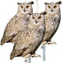 Owl to Keep Birds Away, 3 Pack Bird Scare Owl Fake Owl, Reflective Hanging Bird Decoration, Effective Bird Control Device to Keep Birds Pigeon Woo...