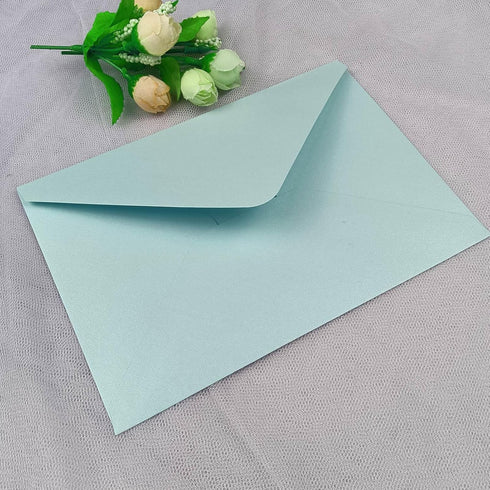 25 PCS Pearl Baby Blue A7 Envelopes,5.35 x 7.7 inches, Perfect for 5x7 Weddings Invitation Cards,Birthday Greeting RSVP Invite,Photos...
