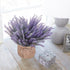 2 Pack Small Burlap Potted Lavender Flowers - Lavender Artificial Plants and Flocked Charming Purple for Warm and Loving Table Decor Christmas Dec...