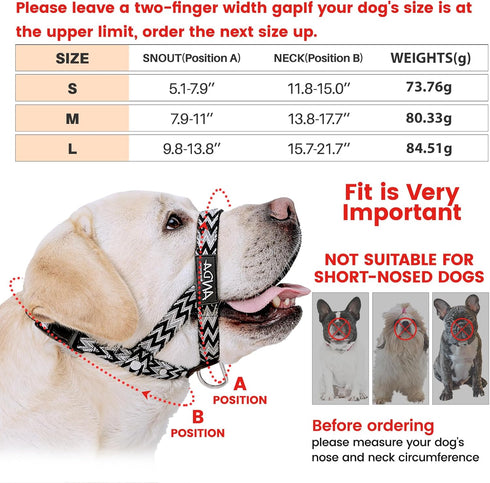 ANDA Gentle Leader Ultra-Light No-Pull Dog Headcollar: Adjustable, Breathable Comfort, Prevents Explosive Rushes, Ideal for Daily Use (Medium Size...