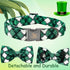Elegant little tail St. Patrick's Day Dog Collar, Dog Collar with Bow, Green Grid Dog Collar Pet Gift Dog Bowtie Adjustable Dog Collar for Medium ...