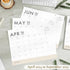 Elegant White & Beige Magnetic Calendar for Fridge April 2024 - September 2025 | Large 13.5x11 Inches 18-Month Fridge Calendar Magnet for Contempo...