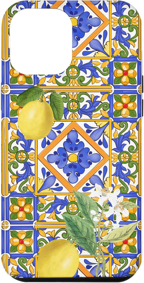iPhone 13 Pro Max Sicilian,Italian,summer,tiles,citrus,mosaic,majolica art Case...