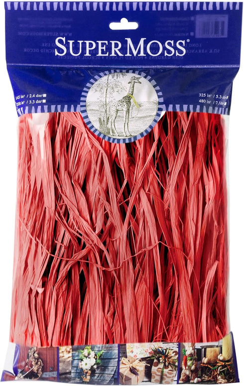 SuperMoss Super Moss (30004) Raffia, Christmas Red, 2oz...