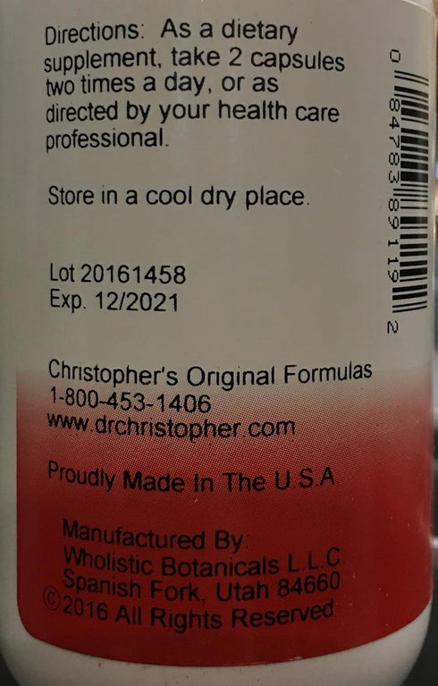 Chest Formula Christopher's Original Formulas 100 VCaps...
