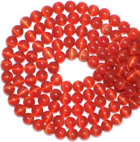 105pcs Red Cat Eye Stone Beads 10mm Round Crystal Loose Bead for Jewelry Making DIY Bracelets Necklace Accessories...