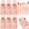 Gerrii 6 Sets Travel Makeup Brush Set Brushes Bag Bridesmaid Gift Synthetic Fiber Face Make up Brushes Angled Blush Brush for Wedding Bridal Showe...