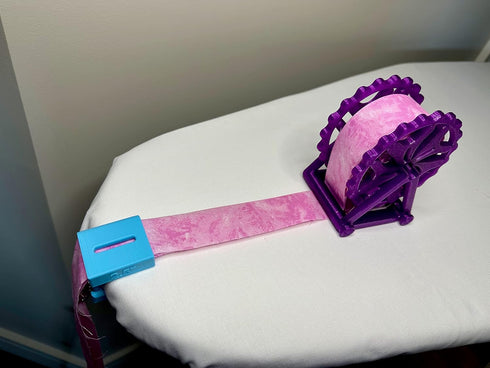 Third Hand Binding Folder Clip and Binding Wheel for Quilting and Sewing by Purple Hobbies, Making It Easier to Create Binding and Store. (Light B...