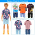 Miunana Lot 12 Items Boy Doll Clothes for 12 Inch Male Doll Fashion Casual Wear Clothes Outfits 5 Sets Boy Dolls Clothes with 3 Pairs of Shoes for...
