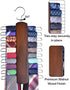 Umo Lorenzo Premium Wooden Necktie and Belt Hanger, Walnut Wood Center Organizer and Storage Rack with a Non-Slip Finish - 20 Hooks (Wooden)…...
