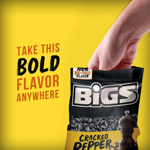 BIGS Sunflower Seeds, Cracked Pepper Flavor, 5.35 oz....