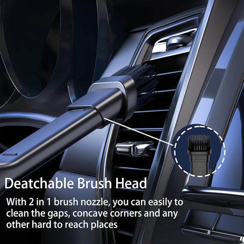 Car Vacuum, Small Car Vacuum Cordless Rechargeable with 16000PA High Powerful Suction Mini Handheld Vacuum Portable Lightweight Hand Held Vacuum C...