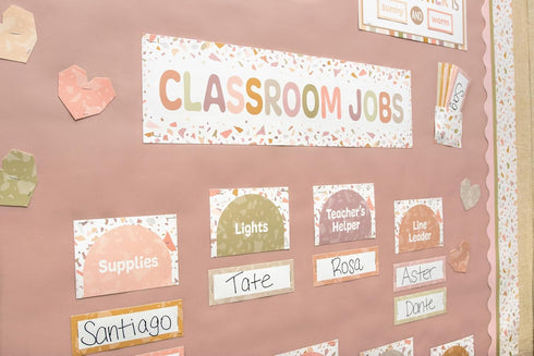 Teacher Created Resources Terrazzo Tones Classroom Jobs Mini Bulletin Board (TCR7209)...