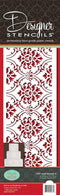 Designer Stencils Royal Damask Cake foodgrade stencil, 3.5 X 12.25...