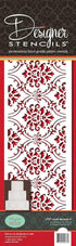Designer Stencils Royal Damask Cake foodgrade stencil, 3.5 X 12.25...