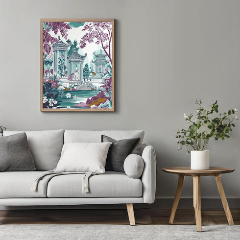 Posterizer 1 pcs-inspired by traditional Chinoiserie art-intricate design 4-Collectibles & Fine Art-Vintage Art-Gift for Men Women Entrepreneur Te...