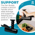 Pan Buddy™- Vertical Attachment for Pan Handle- Adds Leverage and Support- Makes Lifting Heavy Cookware Easier! (Blue)...