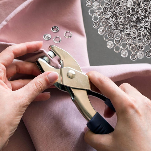 KIKOOD 60 Sets 9.5mm Snaps Buttons Fastener Metal Silver Open-Ring Cap Gripper Grip Stain Steel Prong No-Sew Button Studs for DIY Baby Jeans Cloth...