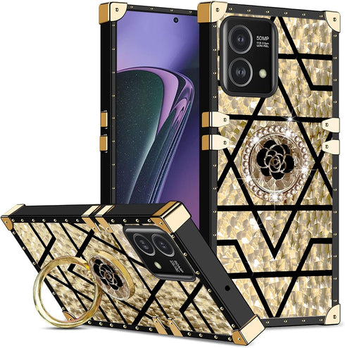 for Motorola G Stylus 5g 2023 Case, Moto G Stylus 5g 2023 Case for Women Square Case Shockproof TPU Retro Elegant Classic Luxury Edge Full Protect...