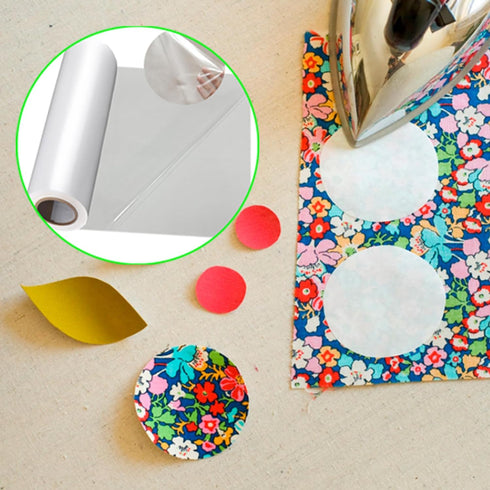 Double Sided Iron On Adhesive Film?12in x 11Yd??Heavy Weight Double-Sided Press-on Patch Heat Melt Fabric Glue Sheet Permanent Fusible Adhesive Sh...