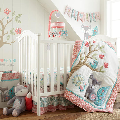 Levtex Baby Fiona Collection Print Fitted Crib Sheet...