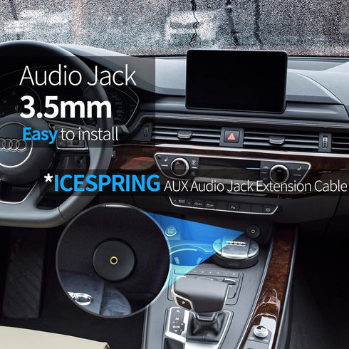 3.5mm Male to Female Car Truck Dashboard Flush Mount 1/8" AUX Audio Jack Extension Cable with Mounting Panel for Car Boat and Motorcycle (3 Feet)...