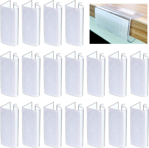 Swpeet 30Pcs Table Skirting Clips Kit, Tablecloth Clips for Table 3/4" - 1" with Hook and Loop Perfect for Wedding Home Meeting Party Picnic Patio...