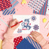 Whaline 60 Sheet 4th of July Pattern Paper Set 12 Designs A5 Size Patriotic Stars Stripes Fireworks Craft Paper Red Blue White Double-Sided Origam...