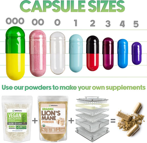 XPRS Nutra Size 4 Empty Capsules - 100 Count Small Clear Empty Gelatin Capsules - Empty Pill Capsules - DIY Capsule Filling - Bovine Pill Capsules...