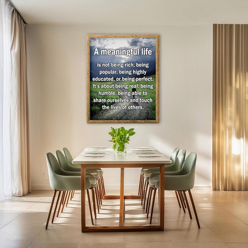 Posterizer 1 pcs-A Meaningful Life is About Being Real-Motivational & Inspirational Art- Gift for Men Women Entrepreneur Teens-Decor for Home & Of...