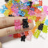 Juland 100 Pieces 10 Colors Resin Candy Gummy Bear Flatbacks Cabochons Deco Bears Colorful Charms Beads for DIY Necklace Pendants Keychain Brooch ...