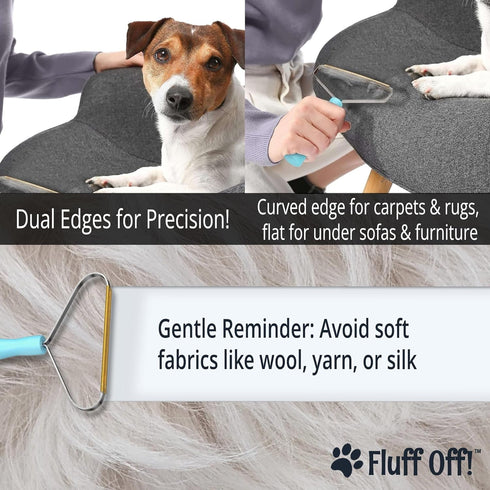 Pet Hair Remover - Deep Cleaning Brush for Dog and Cat Hair - Ergonomic Handle Design - Efficient Lint Roller for Furniture, Couch, Car, Carpet, P...