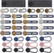 36 Pcs No-Sew Button Extenders for Jeans, Adjustable Pants Button Extender, Invisible Waistband Extenders with Fabric Belts and Zinc Alloy Buttons...