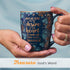 Christian Art Gifts Blue Bible Verse Mug – Floral Faith Mug for Women & Men, Ceramic Coffee Mug w/Gold Trim & Psalm 20:4 Calligraphy – “The Desire...